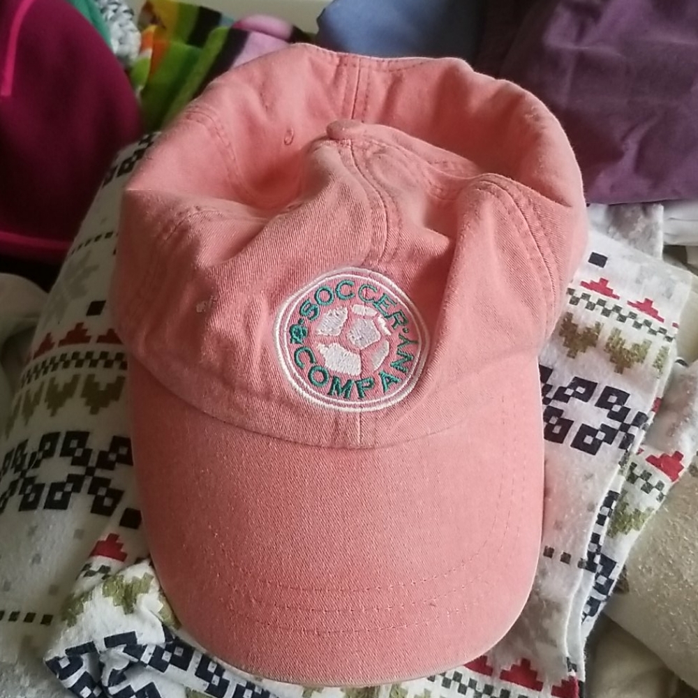 Salmon pink Soccer & Company ball cap